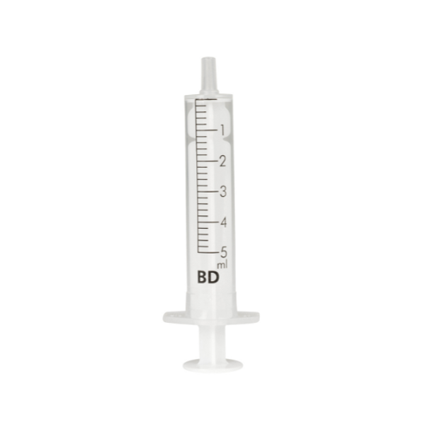 BD Syringe | 2 Pieces Luer Eccentric Cone 5mL | 100 units | BD