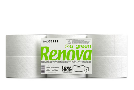 Papel Higiénico Green Jumbo 2F | 12x90M | RENOVA