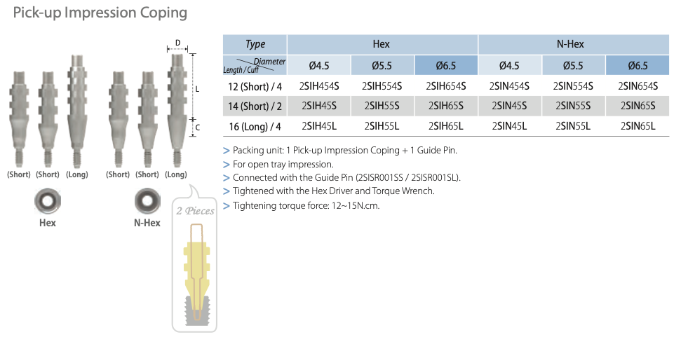 Print Pillar Pick-up | Implant Components | COWELLMEDI