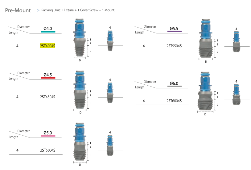 INNO Submerged Short Implant 4.0 Pre-Mount | Dental Implant | COWELLMEDI