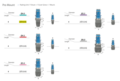 INNO Submerged Short Implant 4.0 Pre-Mount | Dental Implant | COWELLMEDI