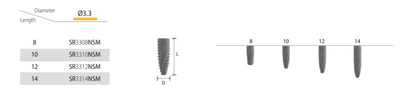 INNO Submerged Narrow Implant 3.3 NO MOUNT Conical Cylindrical Dental Implant | COWELLMEDI