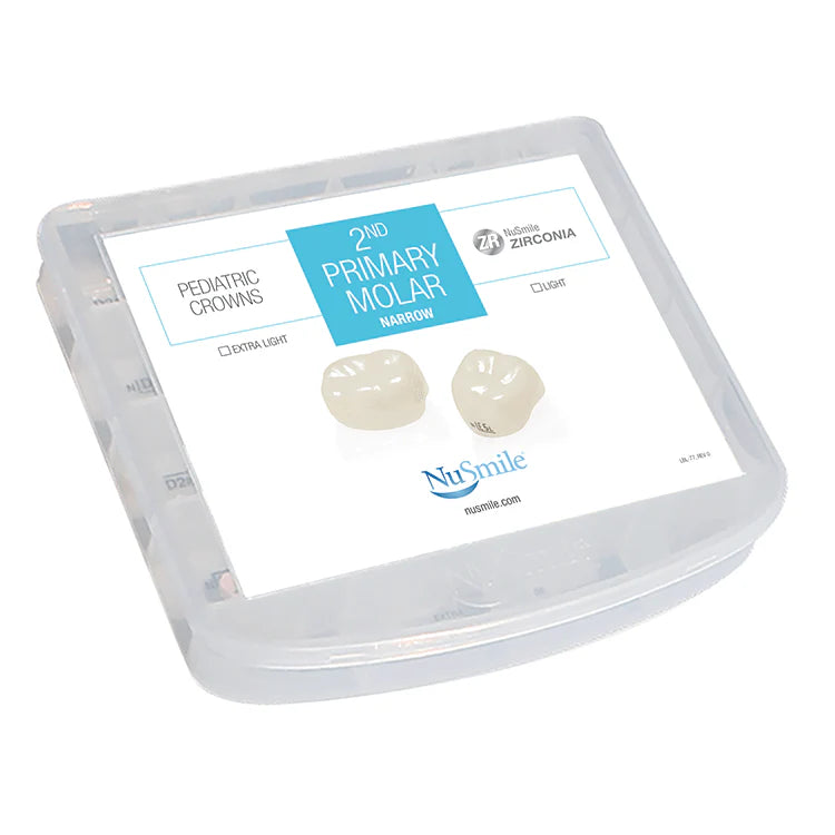 NuSmile ZR Zirconia Crowns | Narrow 2nd Primary Molar | Assessment Kit | NuSmile