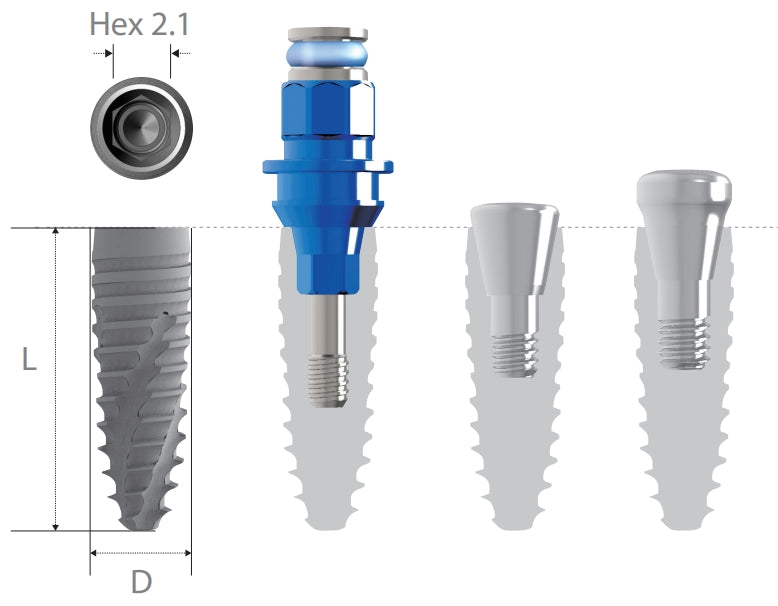 INNO Submerged Narrow 3.1 No-Mount | Implante Dentário | COWELLMEDI