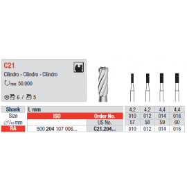 C21 Cilindro | Broca de Tungsténio | EDENTA