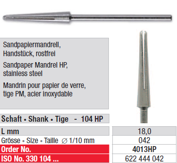 HP Sandpaper Mandrel