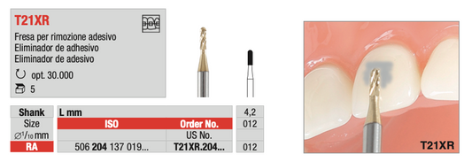 Tungsten drill for adhesive removal (T21XR) | EDENTA