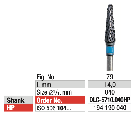 HP Tungsten Volcano Cross Cut Drill (DLC) | Edenta