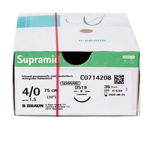 Non-resorbable polyamide surgical suture - 45cm